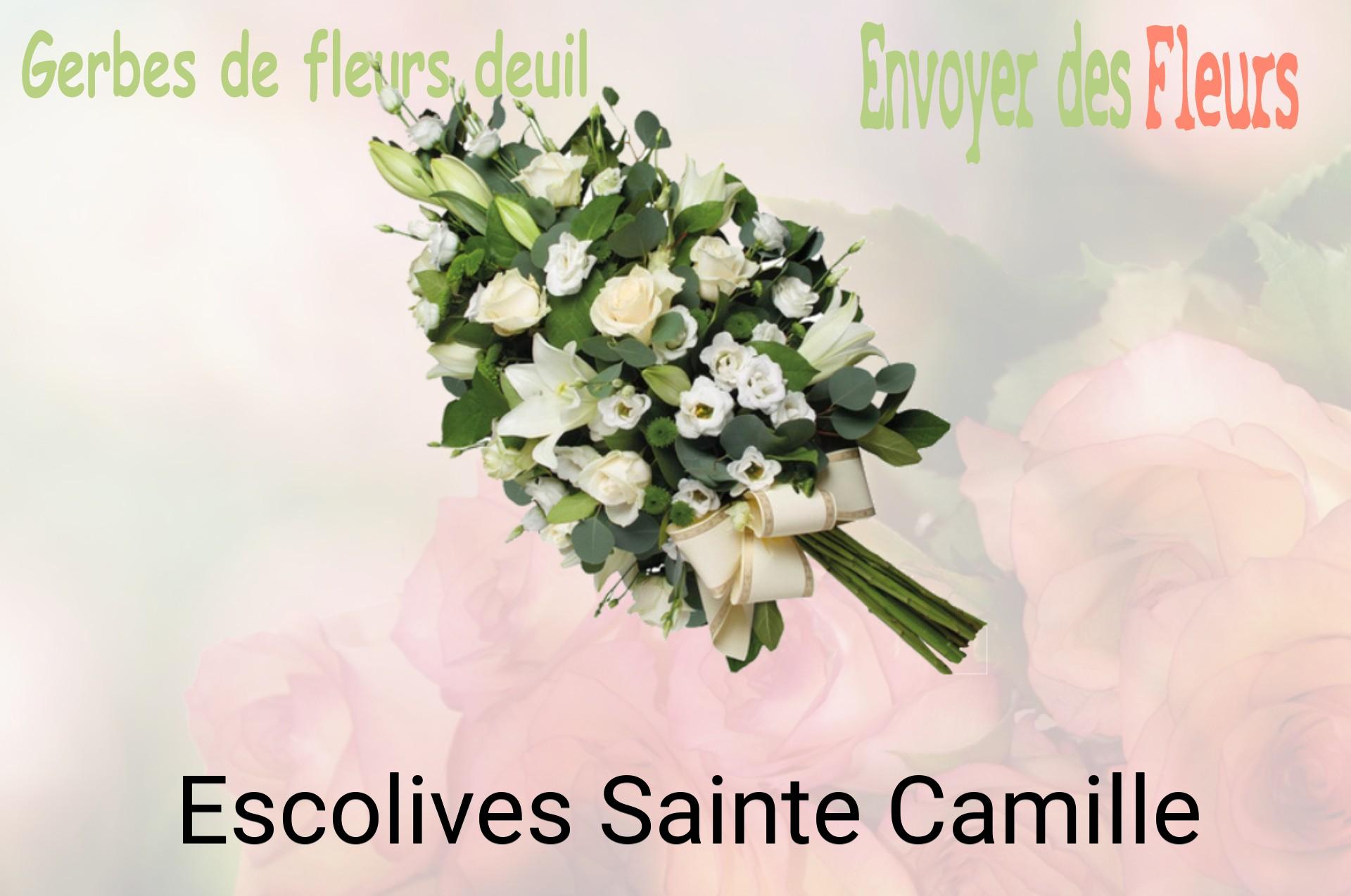 Gerbe de fleurs de deuil livrée à Escolives-Sainte-Camille